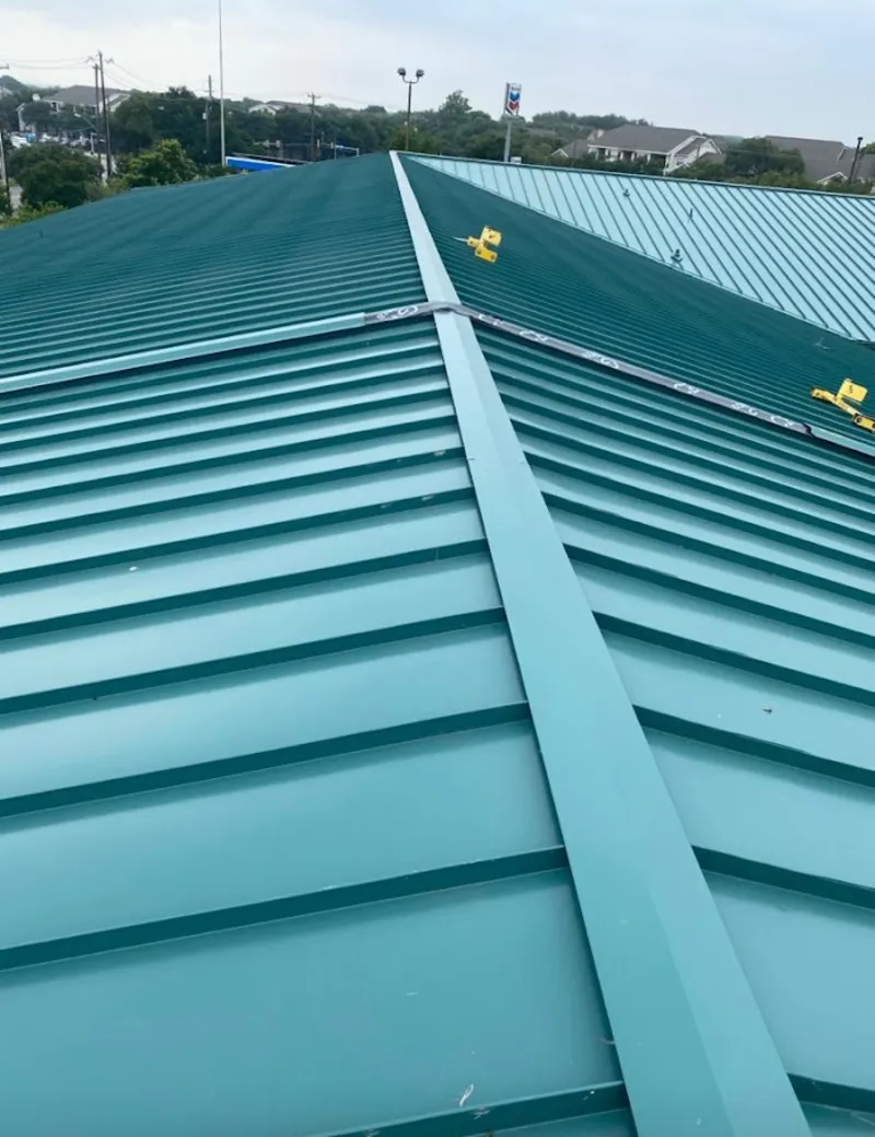 Green commercial metal roof ridge and valley for Metal Roof Repair in Keansburg